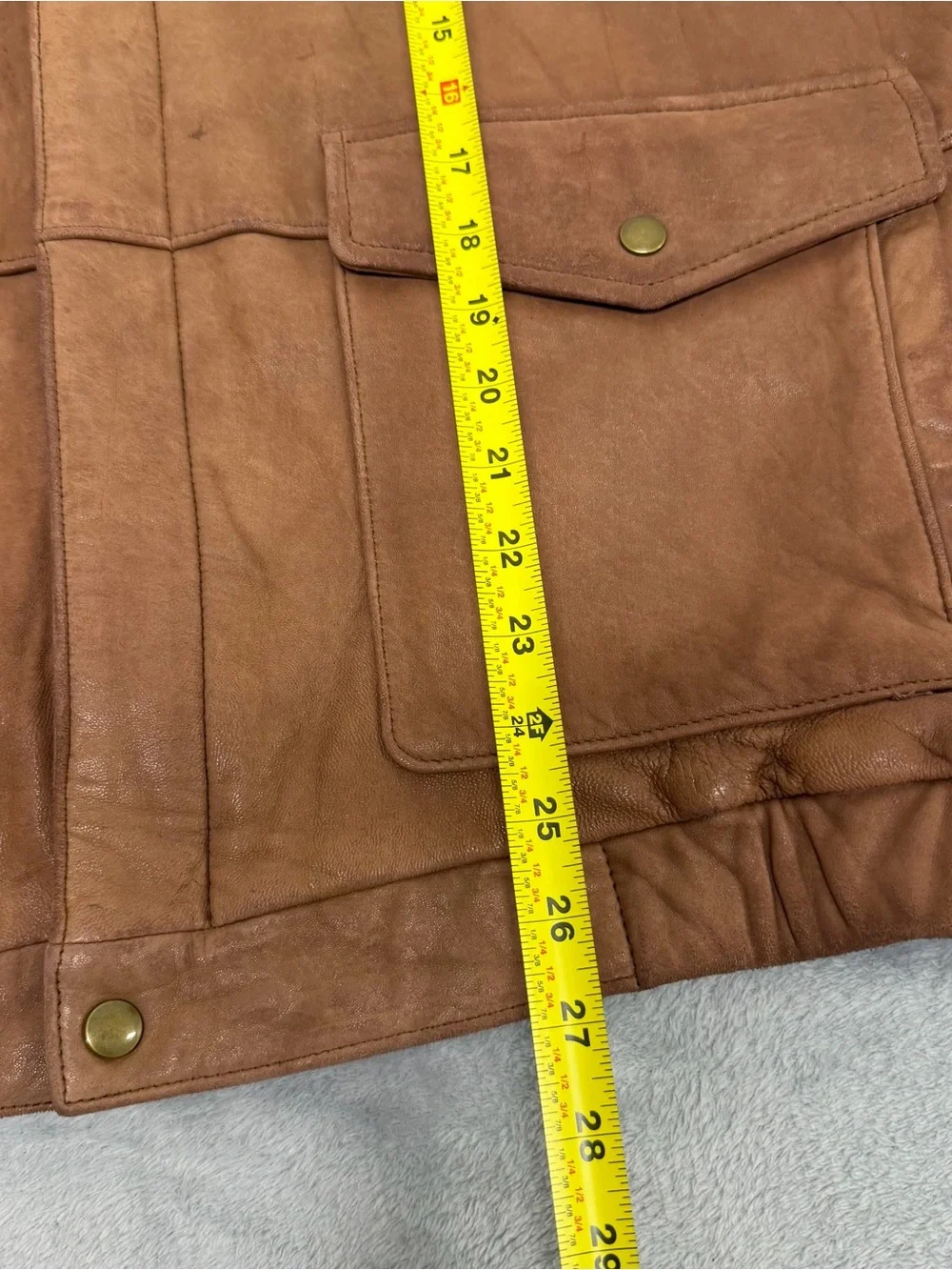 Vintage Eddie Bauer Brown Soft Leather Jacket Patina Broke-In Distressed Men’s L